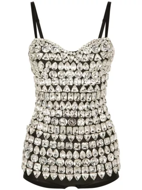 Dolce & Gabbana KIM DOLCE&GABBANA rhinestone-embellished bodysuit Women 0113