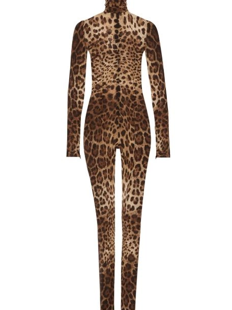 Rep sheer leopard-print DOLCE&GABBANA Women Dolce jumpsuit KIM Gabbana & 0303