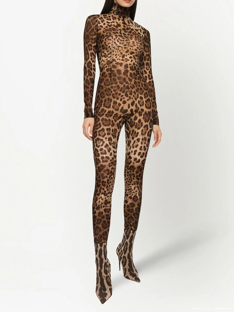 Cheap Gabbana DOLCE&GABBANA Dolce KIM sheer jumpsuit & leopard-print Women 0317
