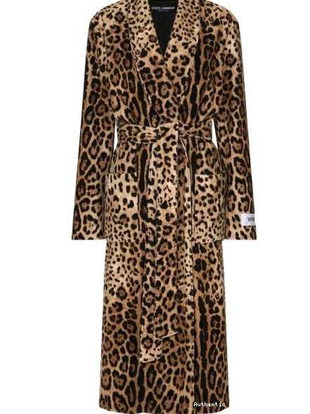 Rep DOLCE&GABBANA leopard-print Dolce Gabbana terrycloth Women KIM coat & 0303