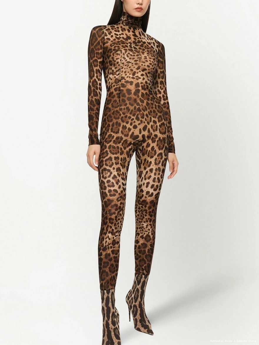 Rep sheer leopard-print DOLCE&GABBANA Women Dolce jumpsuit KIM Gabbana & 0303