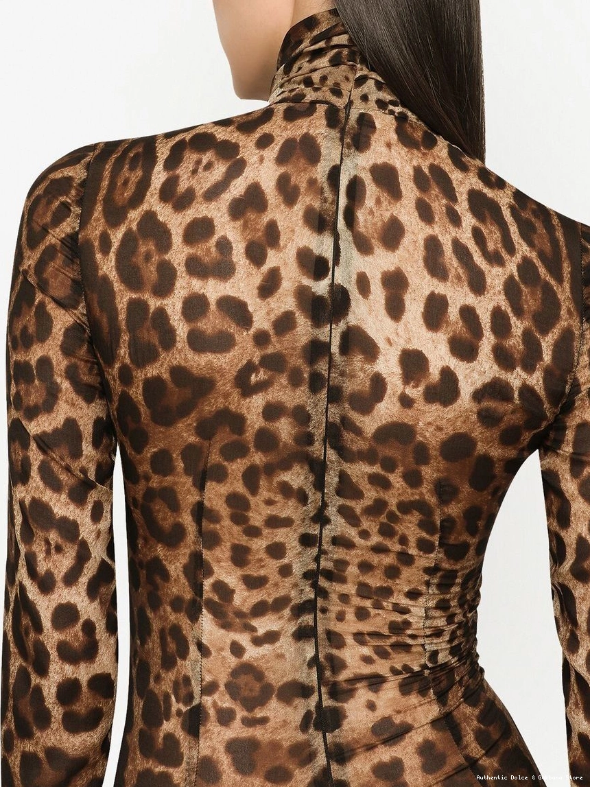 Cheap Gabbana DOLCE&GABBANA Dolce KIM sheer jumpsuit & leopard-print Women 0317