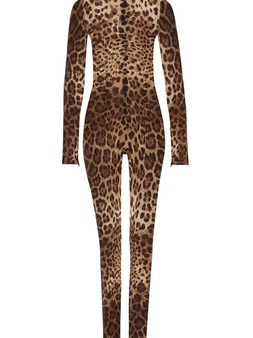 Rep sheer leopard-print DOLCE&GABBANA Women Dolce jumpsuit KIM Gabbana & 0303